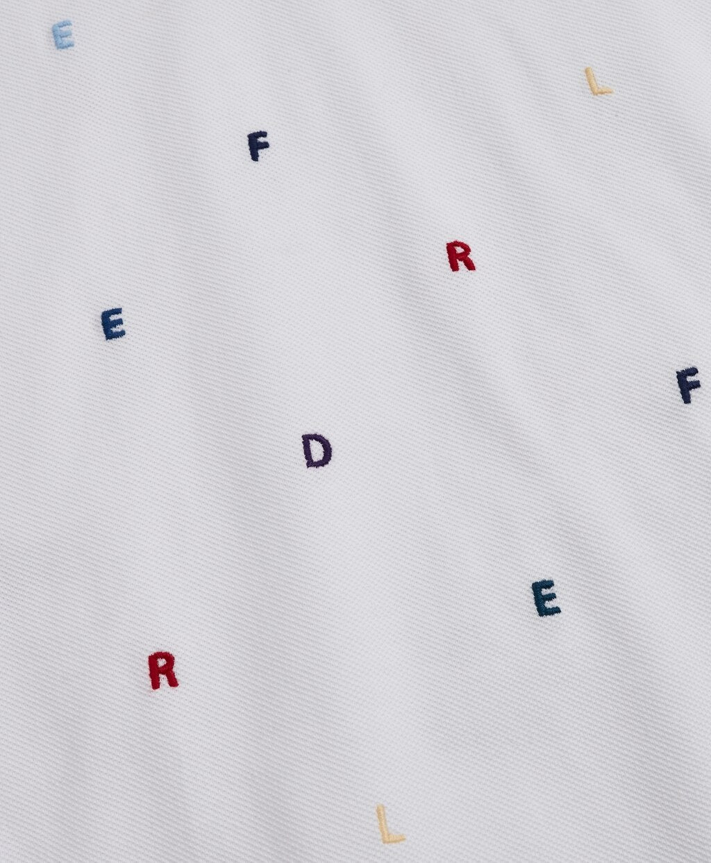 Embroidered Letter Pique Polo Shirt