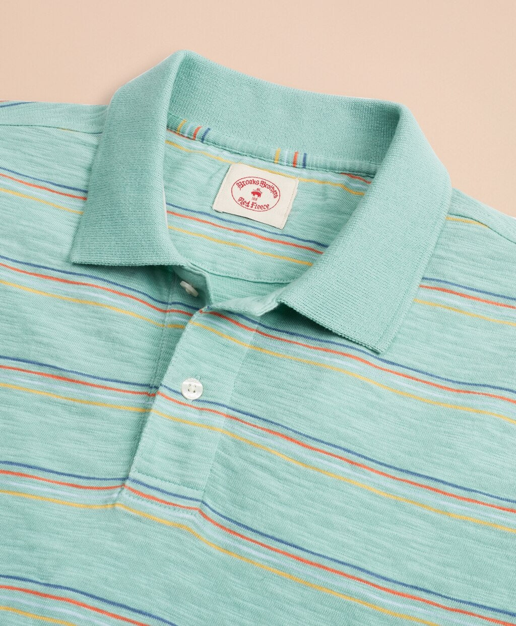 Multi-Color Stripe Slub Jersey Polo Shirt