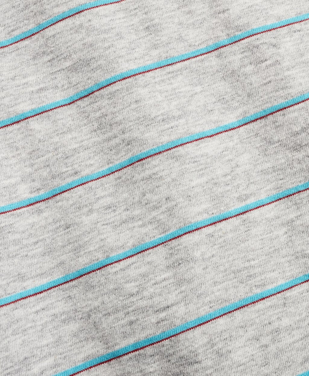 Striped Cotton Jersey Short-Sleeve Henley