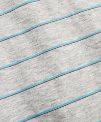 Striped Cotton Jersey Short-Sleeve Henley