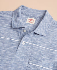 Accent Stripe Slub Cotton Jersey Polo Shirt