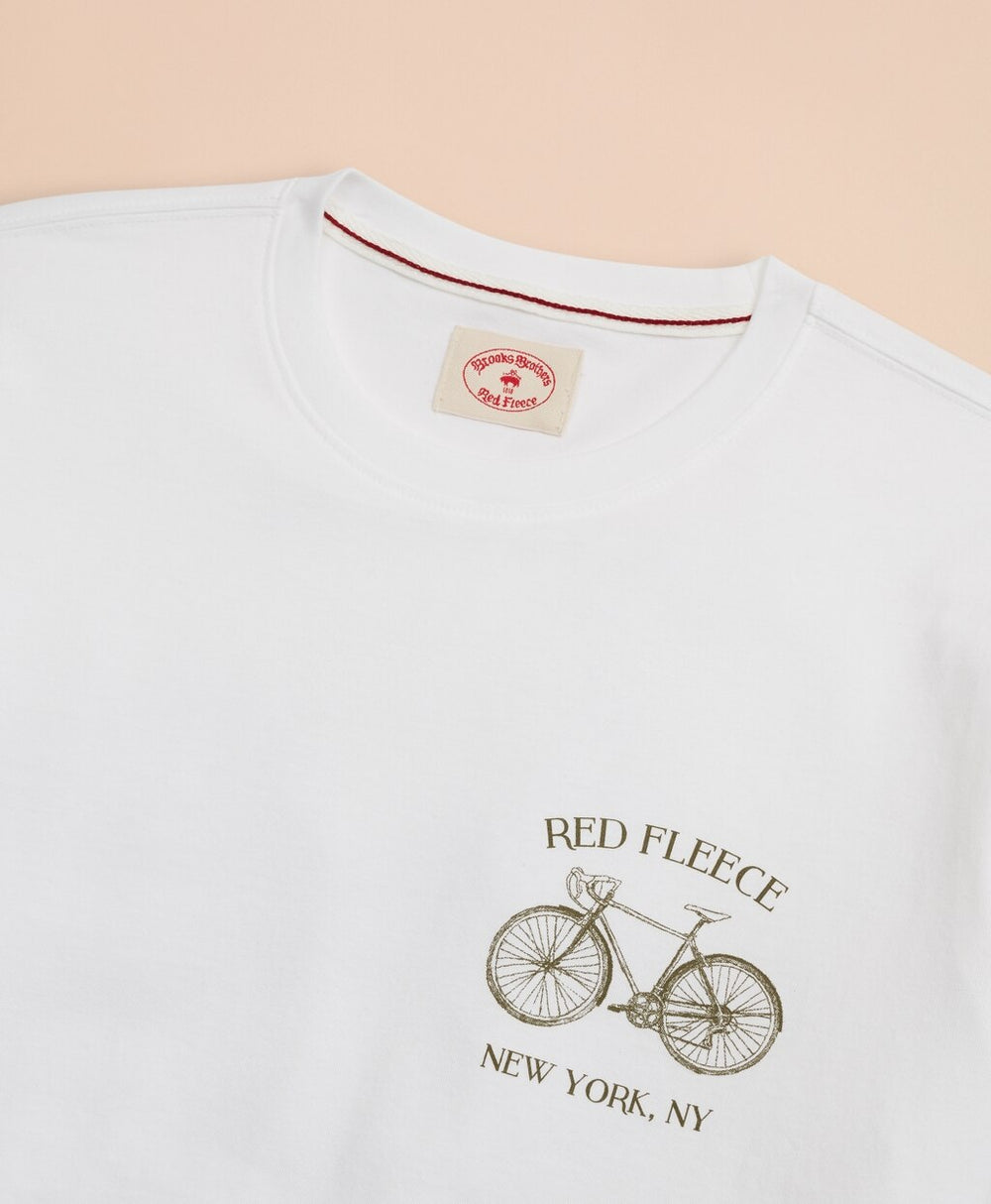 Red Fleece Bicycle Graphic T-Shirt