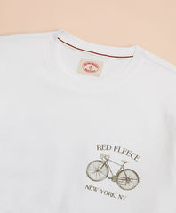 Red Fleece Bicycle Graphic T-Shirt