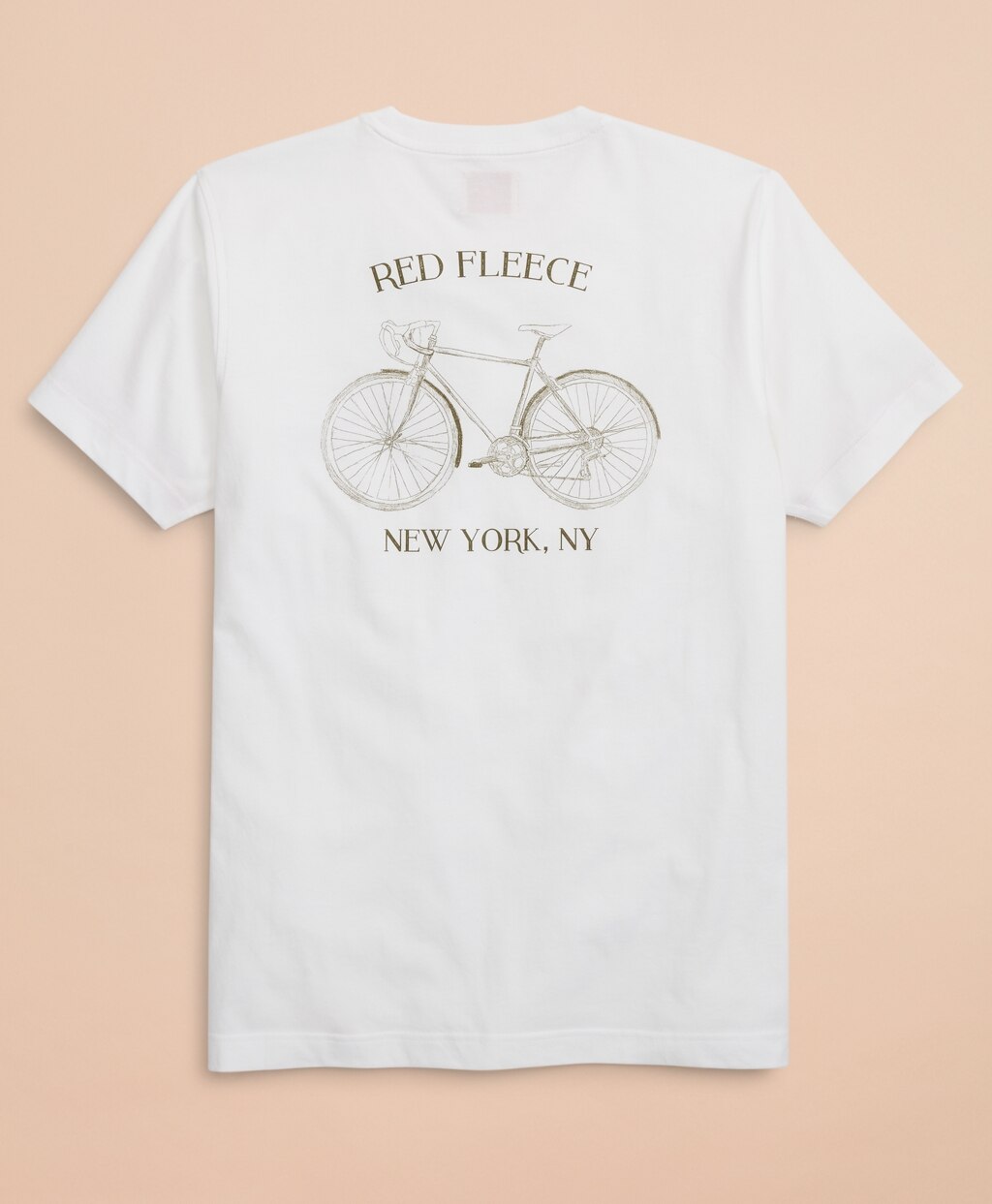 Red Fleece Bicycle Graphic T-Shirt
