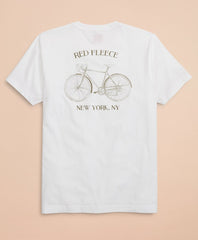 Red Fleece Bicycle Graphic T-Shirt