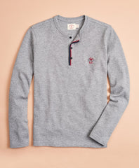Double-Knit Jacquard Henley