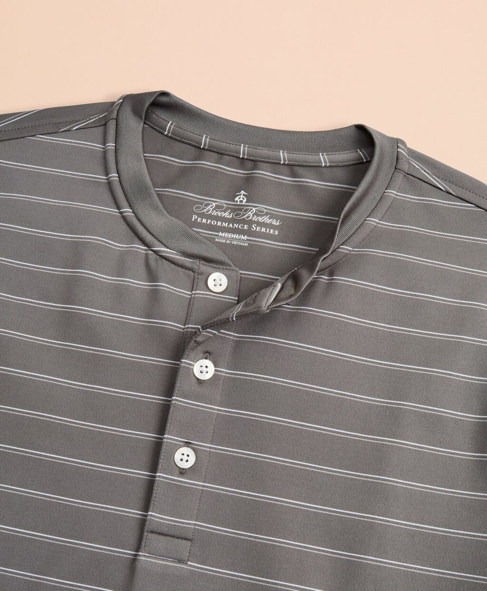 Performance Series Striped Long-Sleeve Henley