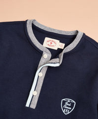 Double-Knit Jacquard Henley