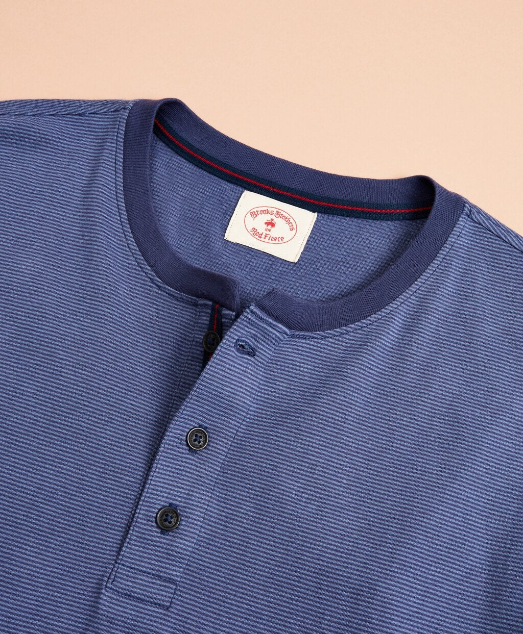 Striped Jersey Long-Sleeve Henley