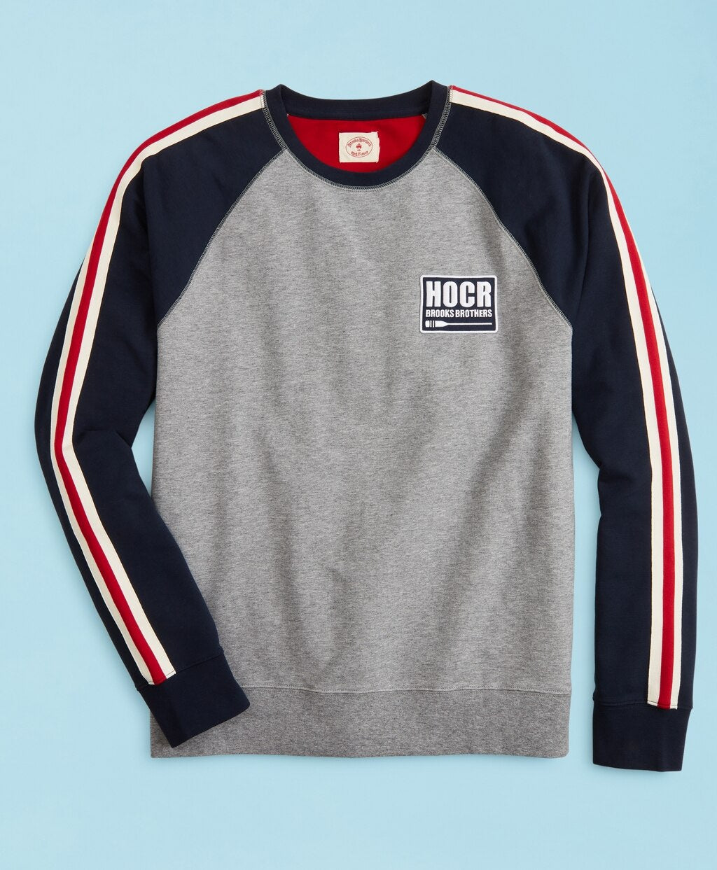 Head Of The Charles® Regatta Striped French Terry Raglan Sweatshirt