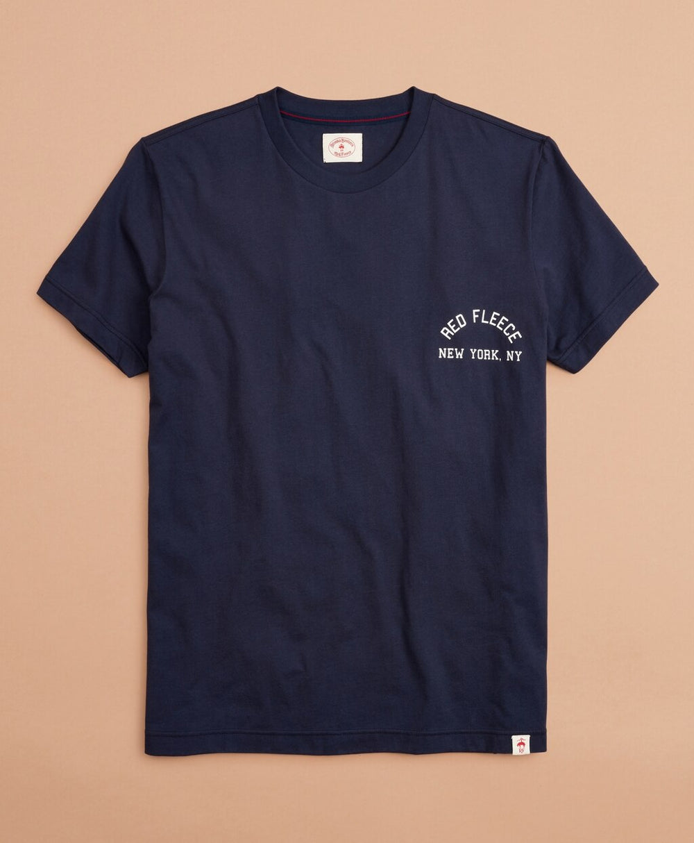 Jersey Cotton Red Fleece NY Graphic T-Shirt