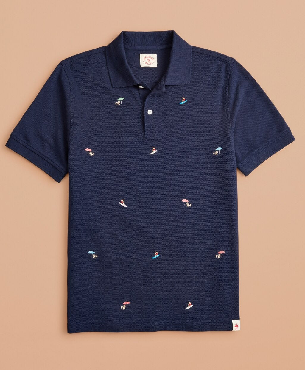Embroidered Surfer Pique Polo