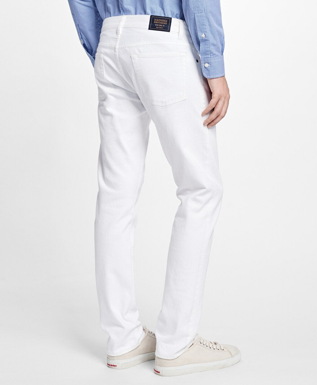 116 Slim Fit White Denim Jeans