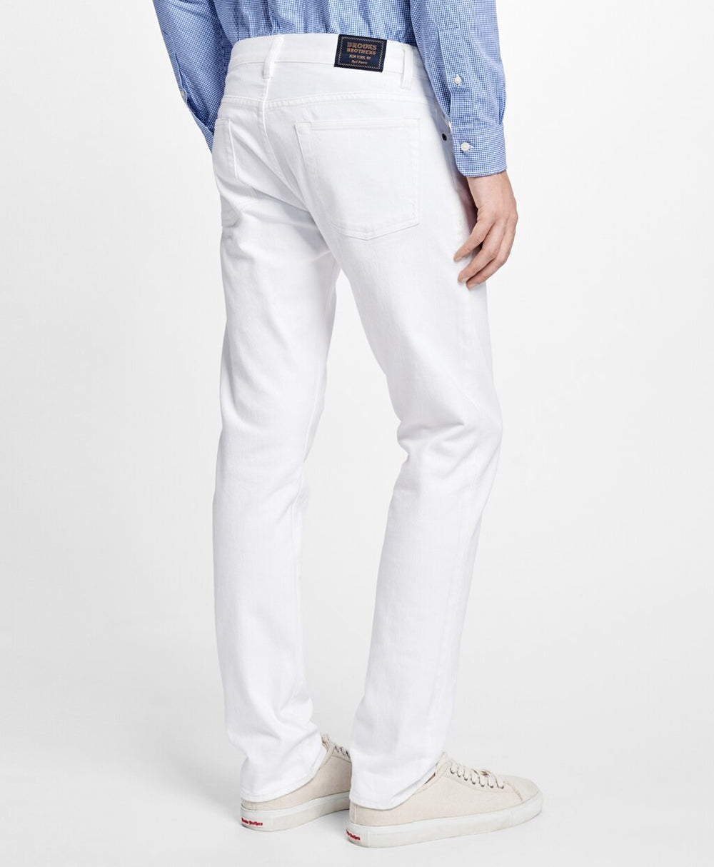 116 Slim Fit White Denim Jeans