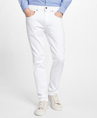 116 Slim Fit White Denim Jeans