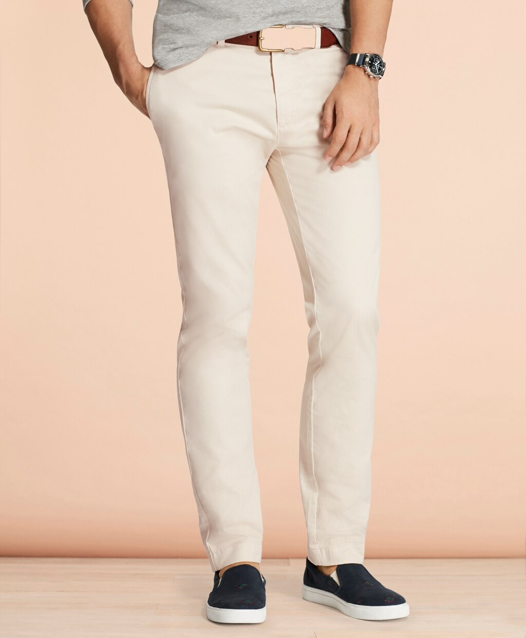 Slim-Fit Garment-Dyed Stretch Chinos