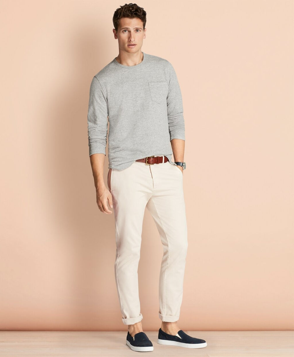 Slim-Fit Garment-Dyed Stretch Chinos