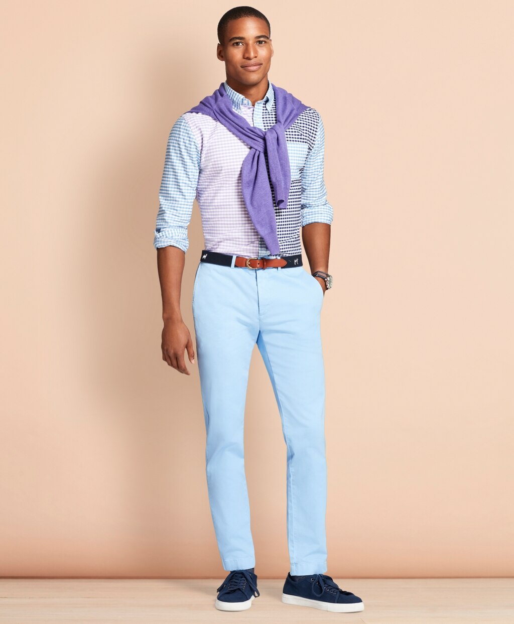 Slim-Fit Garment-Dyed Stretch Chinos