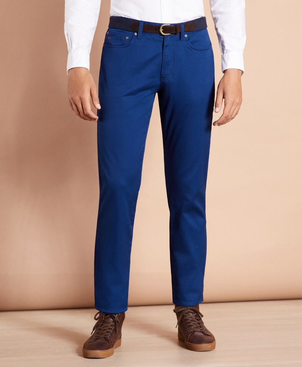 Five-Pocket Flannel-Lined Chinos
