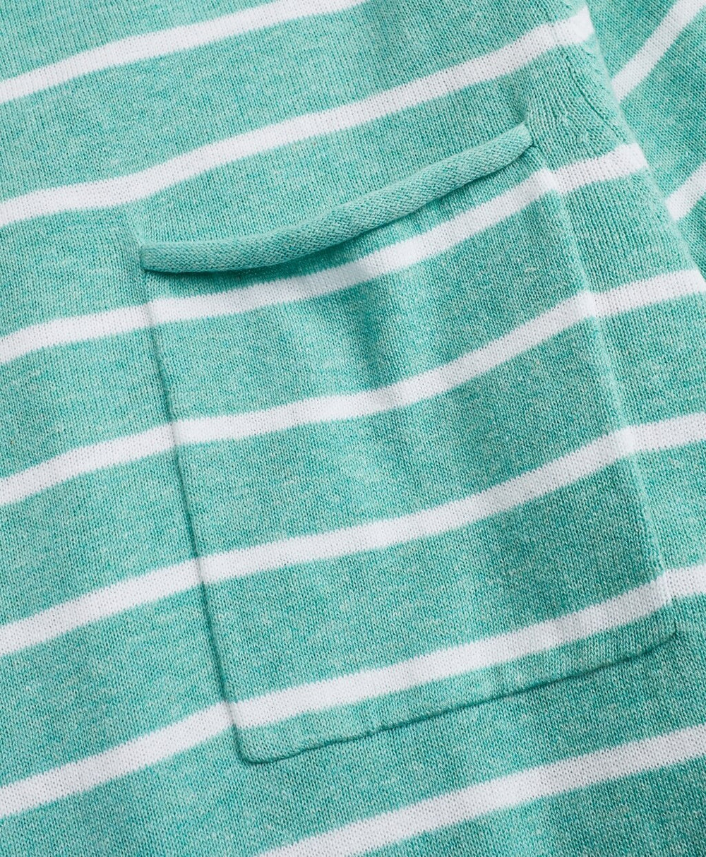 Striped Cotton-Linen Crewneck Sweater