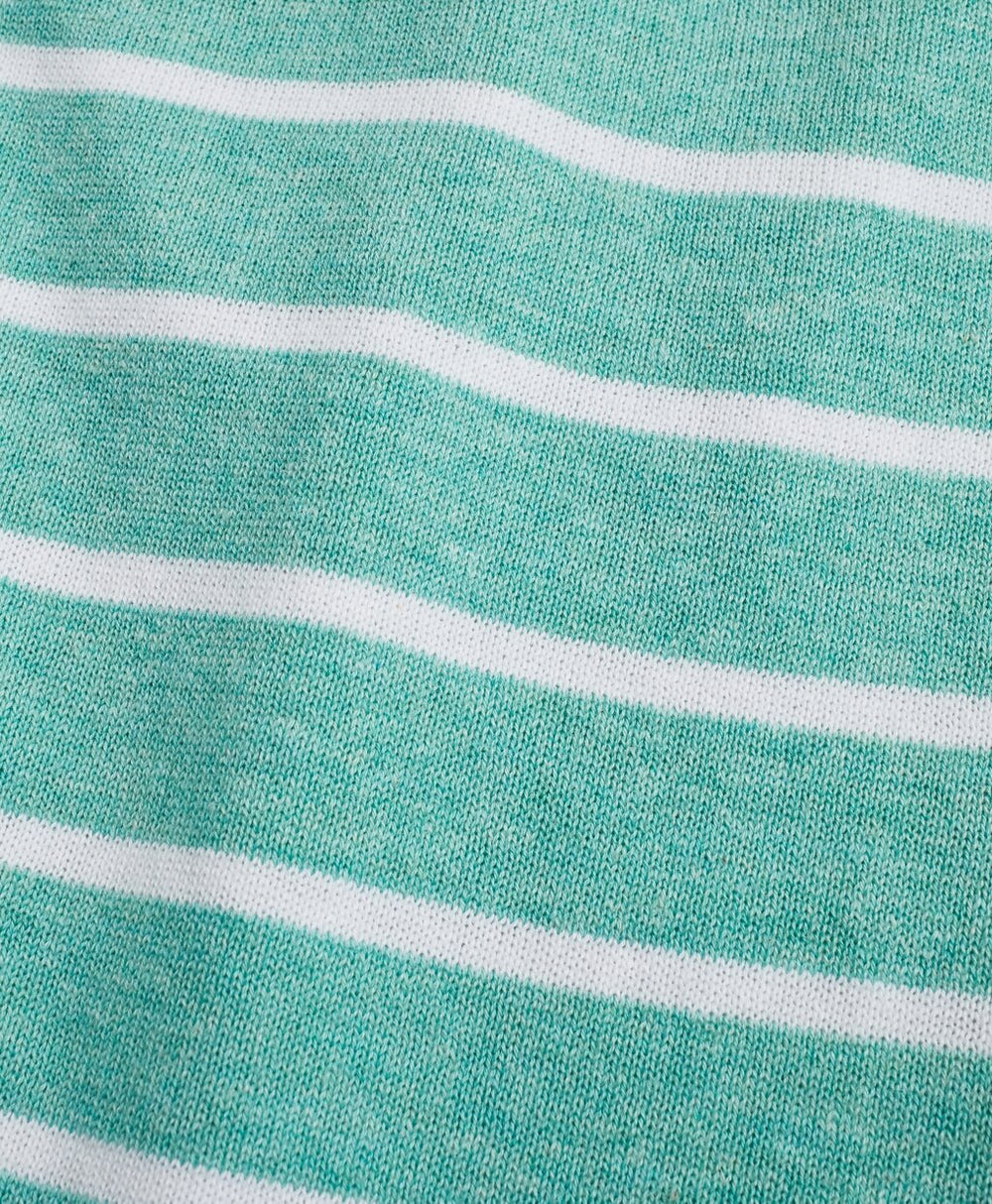 Striped Cotton-Linen Crewneck Sweater