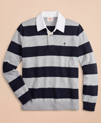 Cotton-Cashmere Rugby Sweater