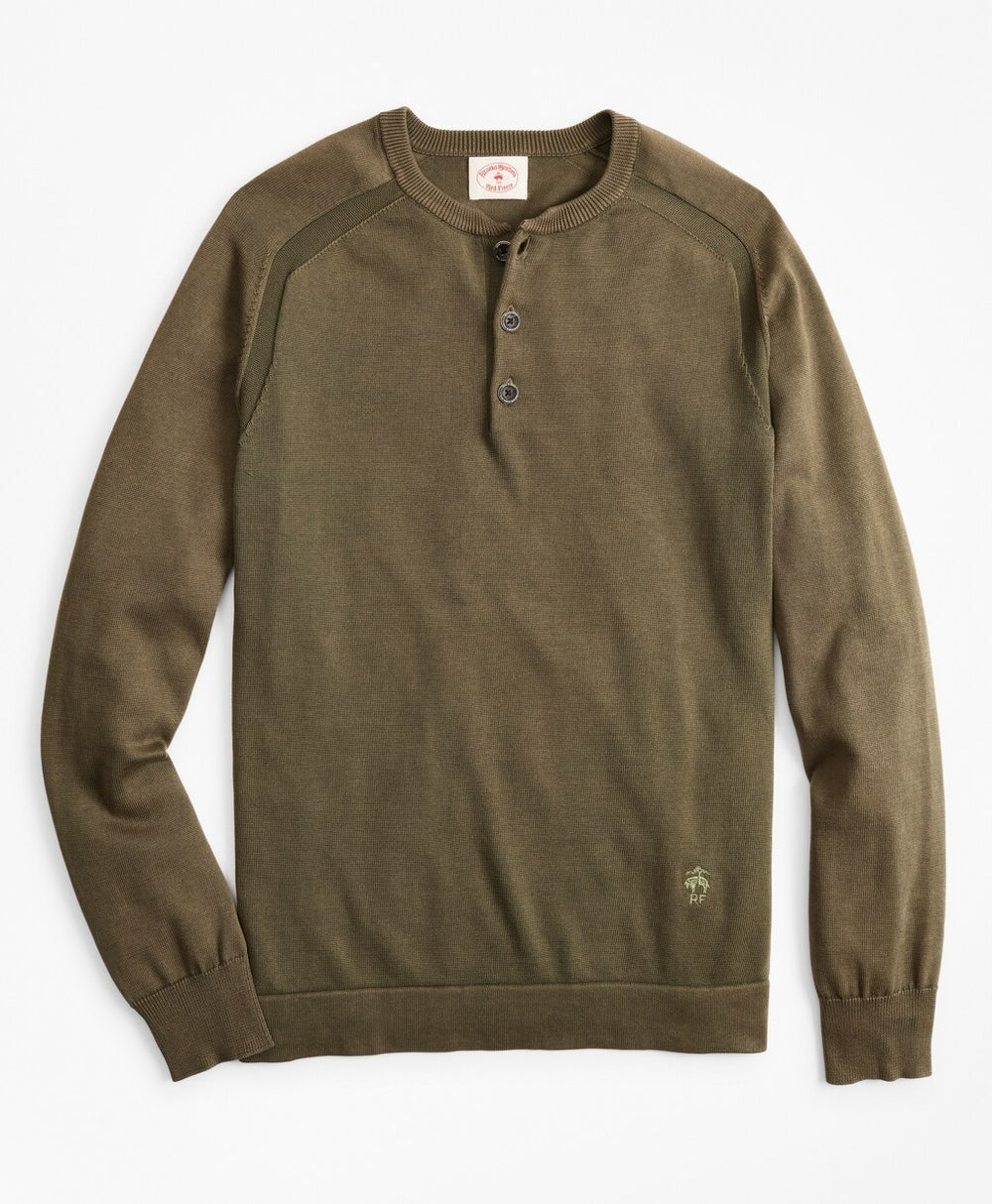 Acid Wash Henley Sweater