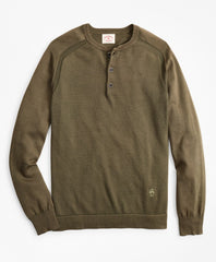 Acid Wash Henley Sweater
