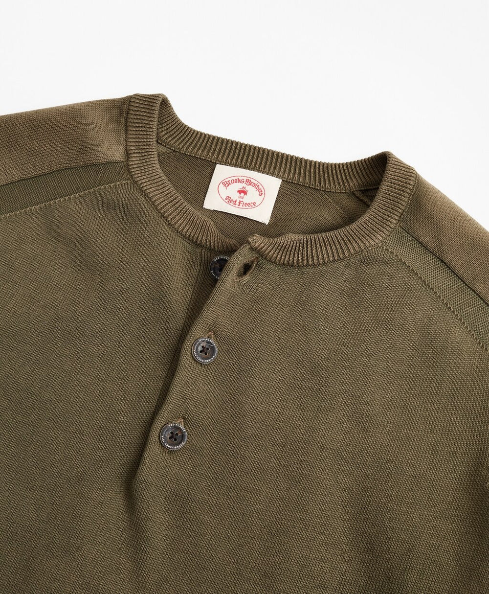 Acid Wash Henley Sweater