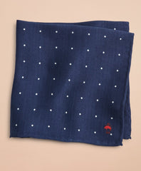 Silk-Blend Polka-Dot Pocket Square