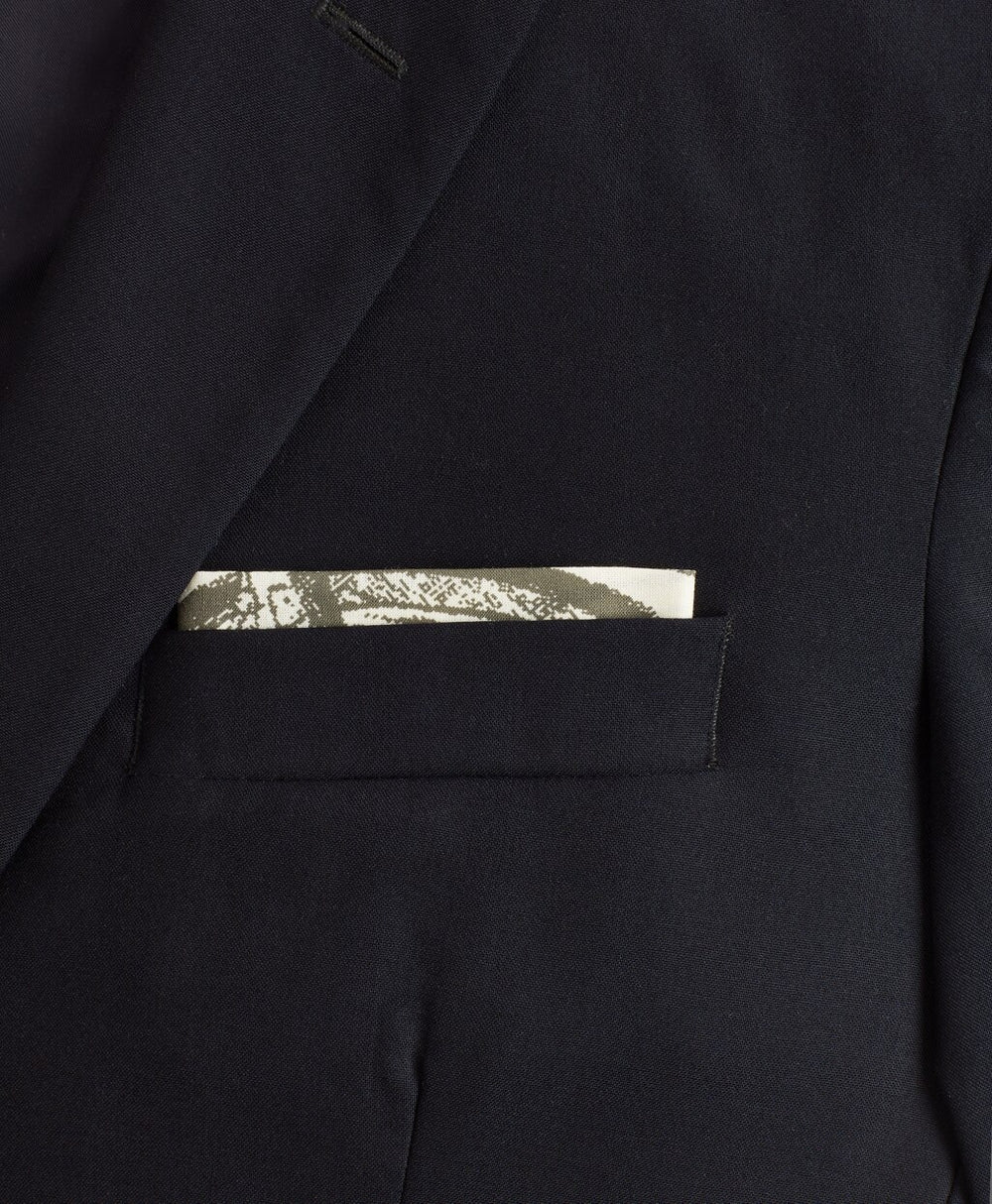 Cotton Bicycle-Print Pocket Square