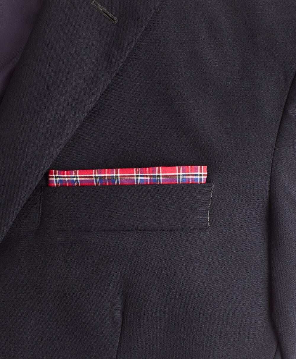 Red Tartan Cotton Pocket Square