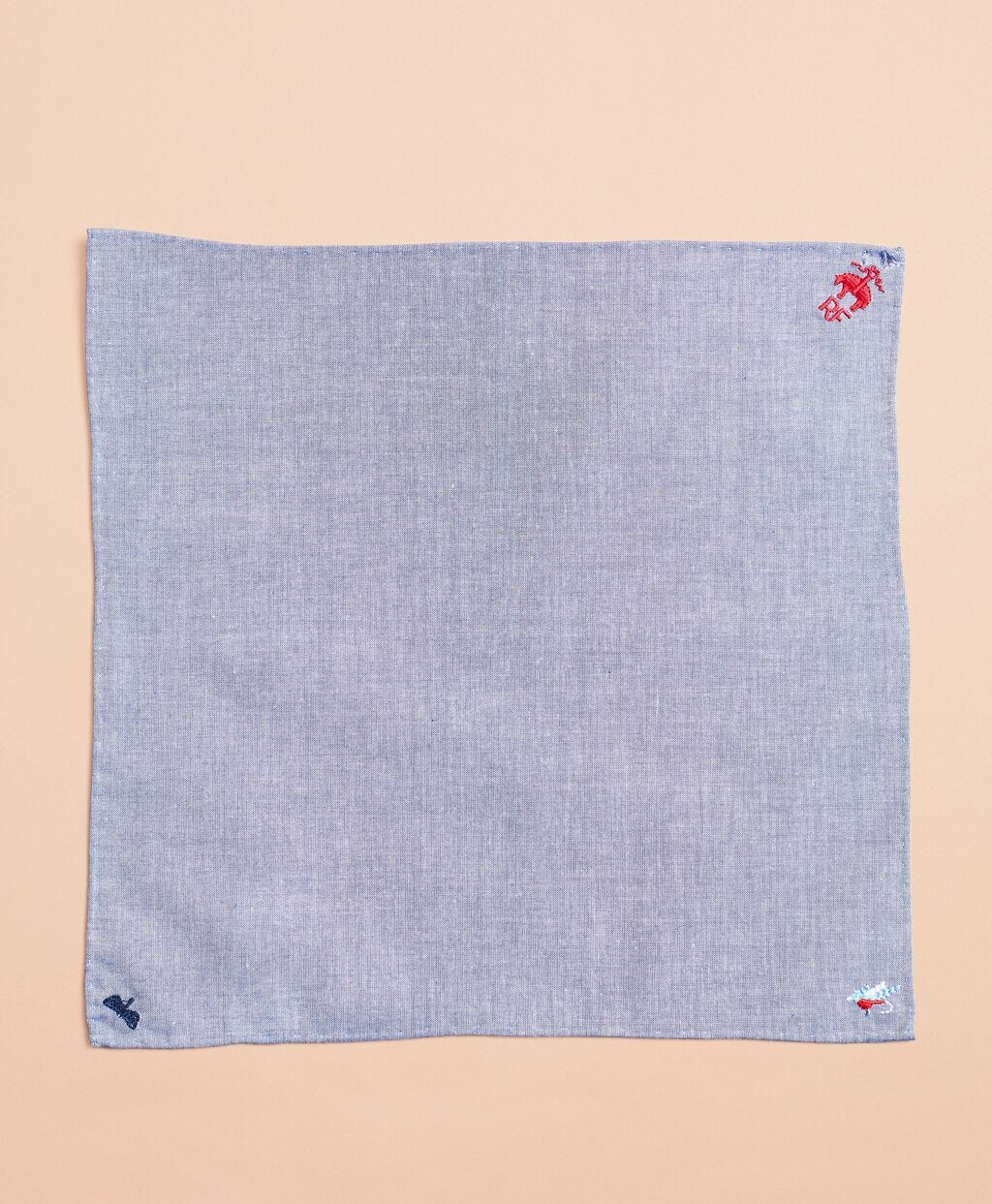 Embroidered Cotton Pocket Square