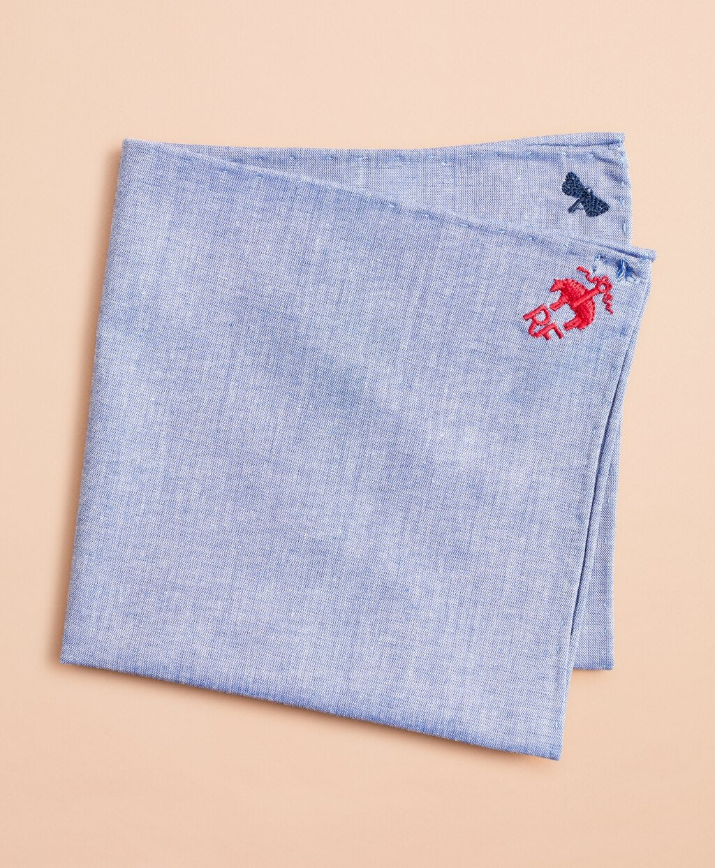Embroidered Cotton Pocket Square