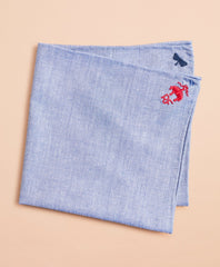 Embroidered Cotton Pocket Square