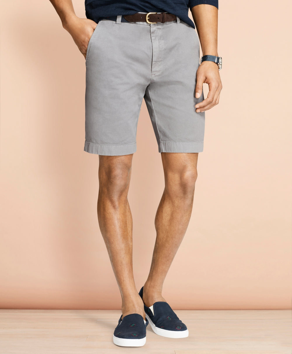 Stretch Cotton Twill Shorts