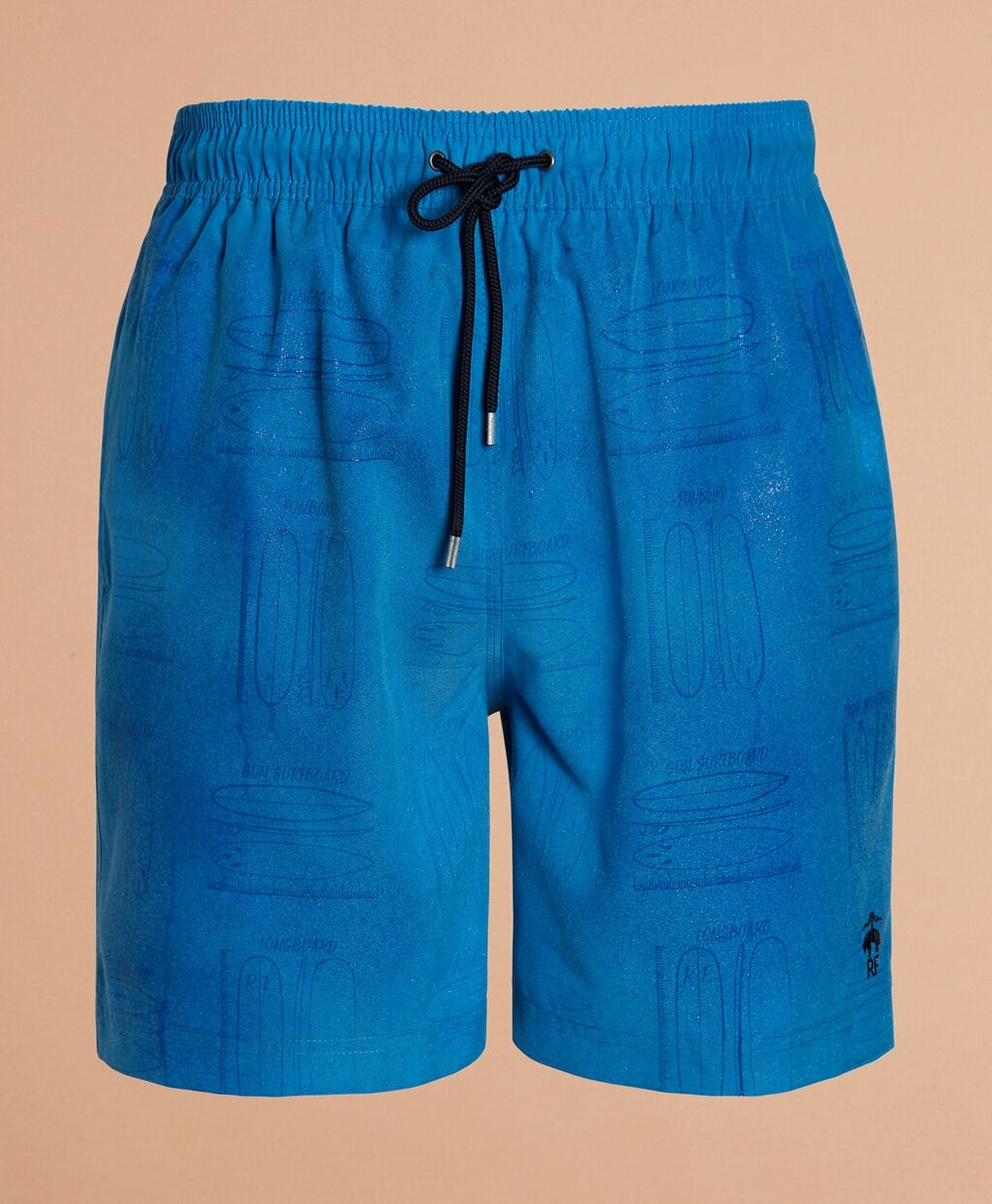 Magic Surfboard Print 6" Swim Trunks