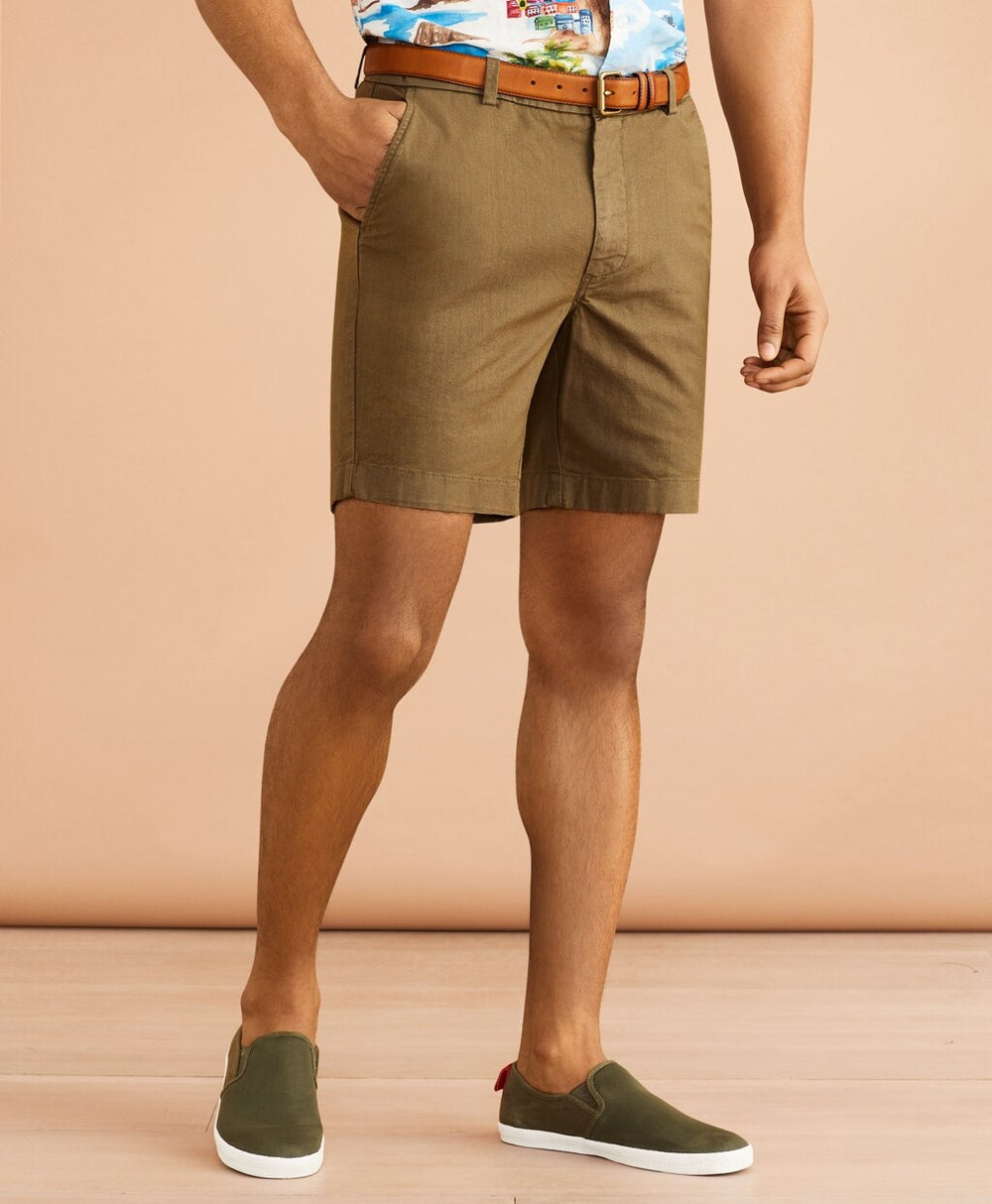 Cotton-Linen 7" Chino Shorts