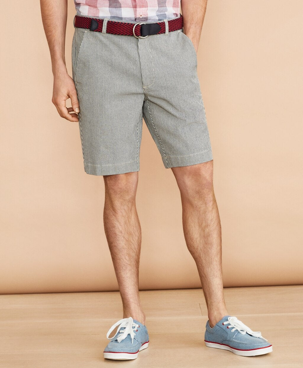 Striped Indigo Chino Shorts