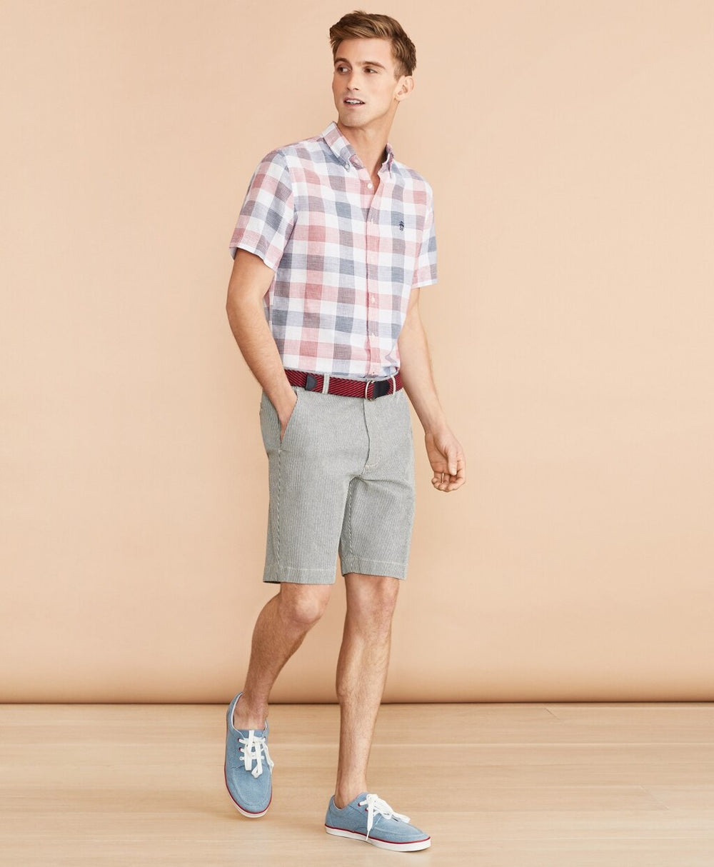 Striped Indigo Chino Shorts