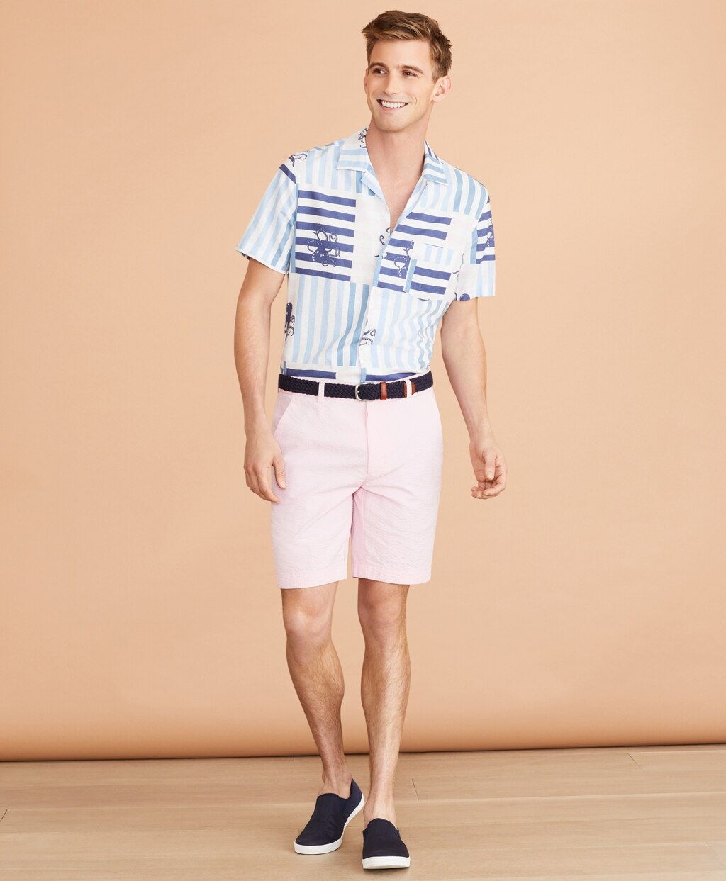 Cotton Seersucker Shorts