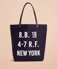 Red Fleece Logo Canvas Tote Bag
