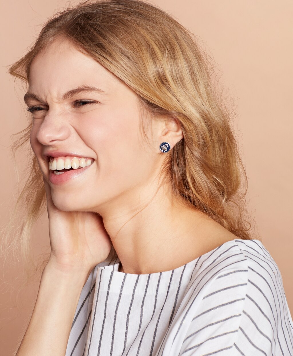 Enamel Stud Earrings - Set of Three