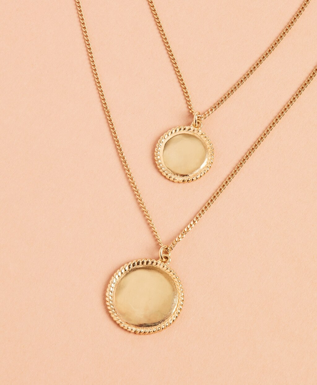 Demi Fine Layered Disk Necklace