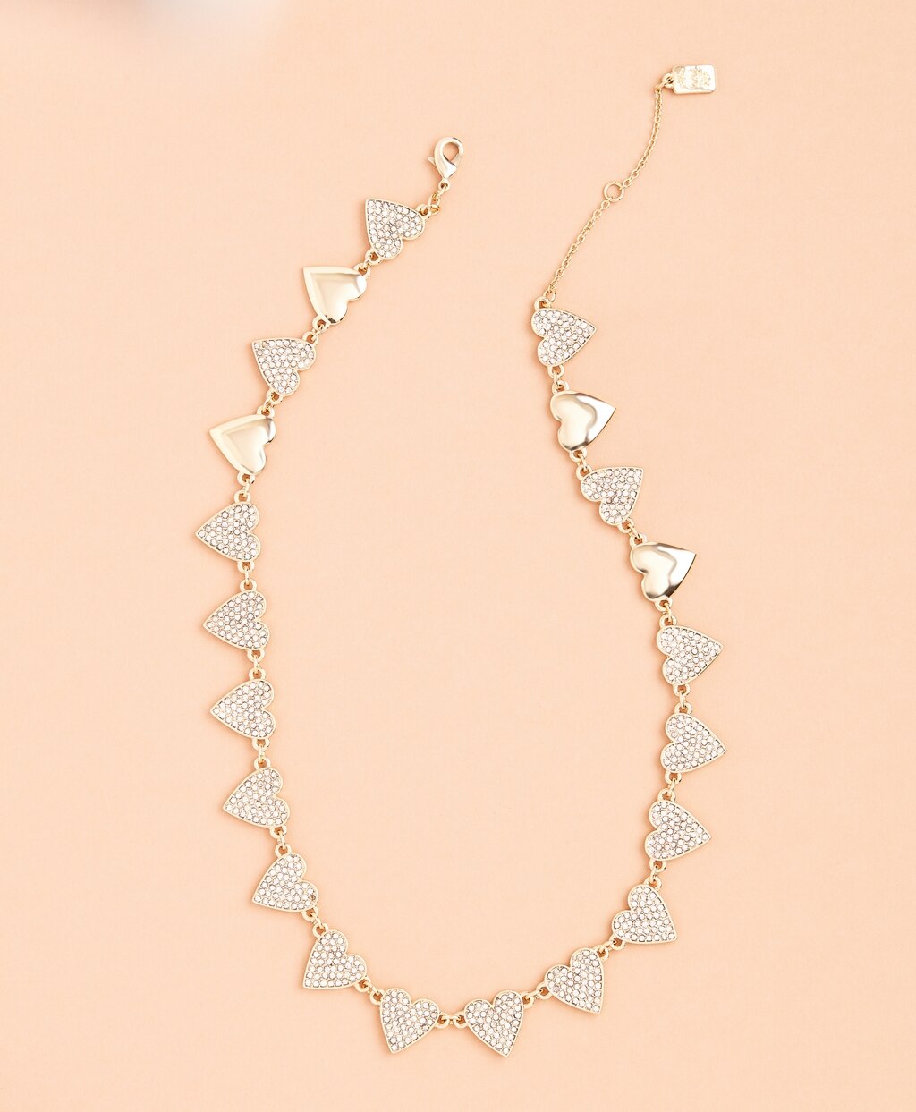 Crystal-Covered Heart Necklace