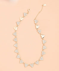 Crystal-Covered Heart Necklace