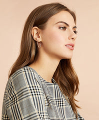 Demi-Fine Crystal Hoop Earrings