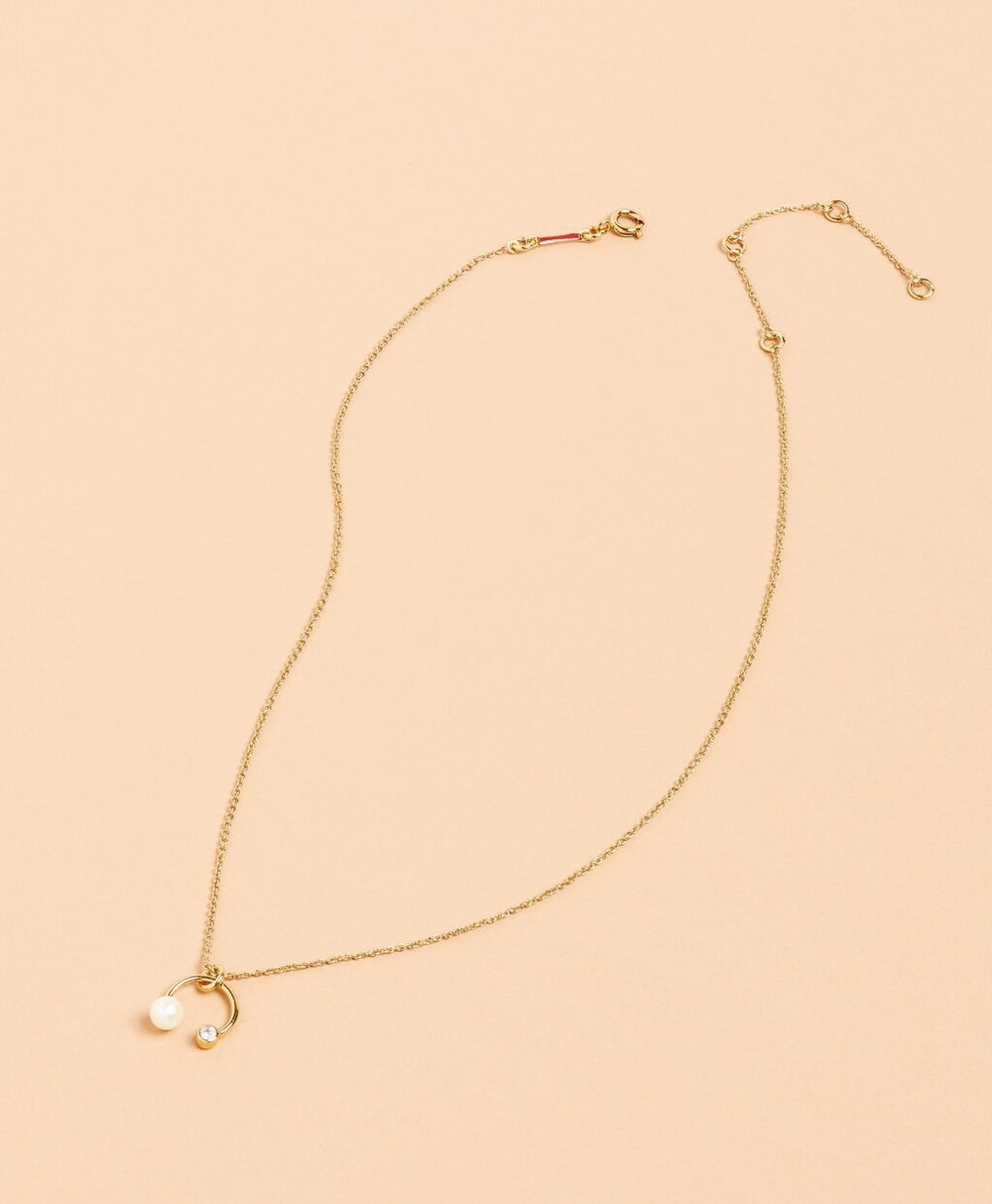 Demi-Fine Freshwater Pearl & Crystal Necklace