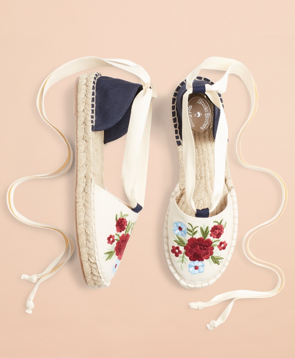 Floral-Embroidered Espadrilles