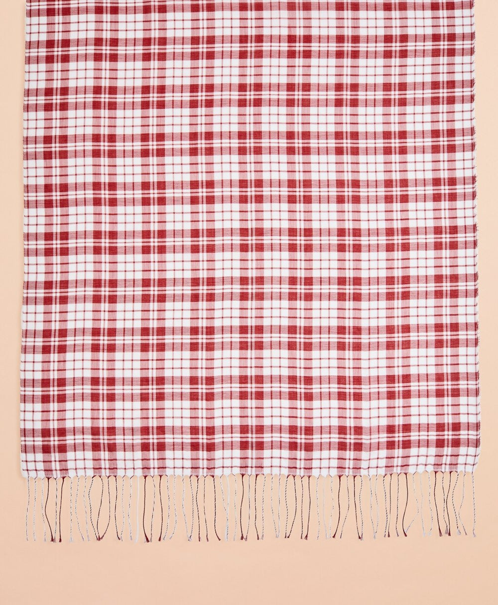 Plaid Cotton Scarf